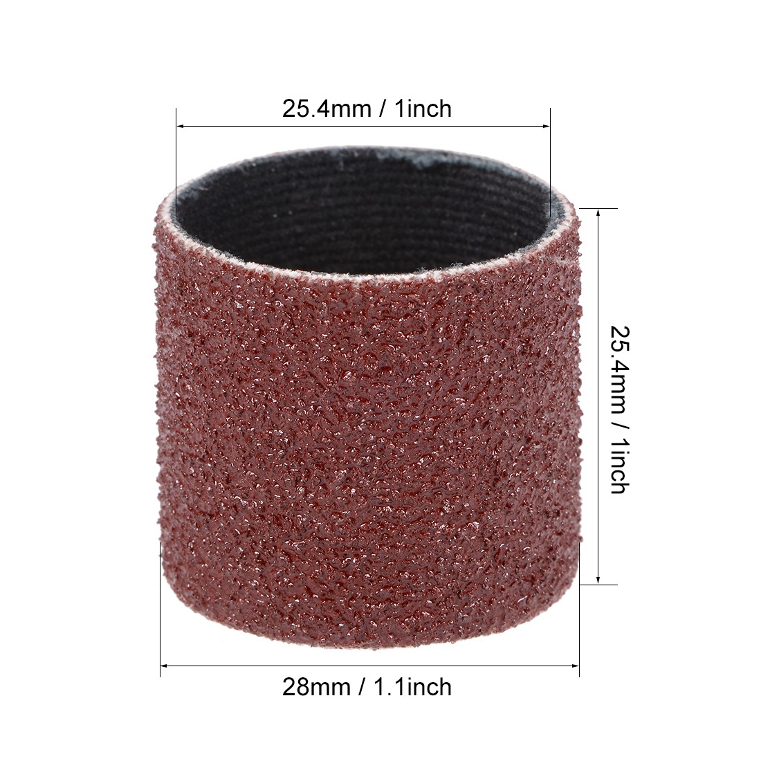 1 Inch x 1 inch Sanding Sleeves 80 Grits Sandpapers Band Drums 10Pcs