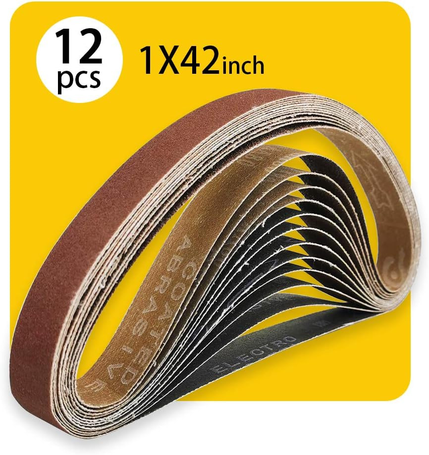 1 X 42 Inch 400 Grit Sanding Belt | Premium Aluminum Oxide Sanding Belt |