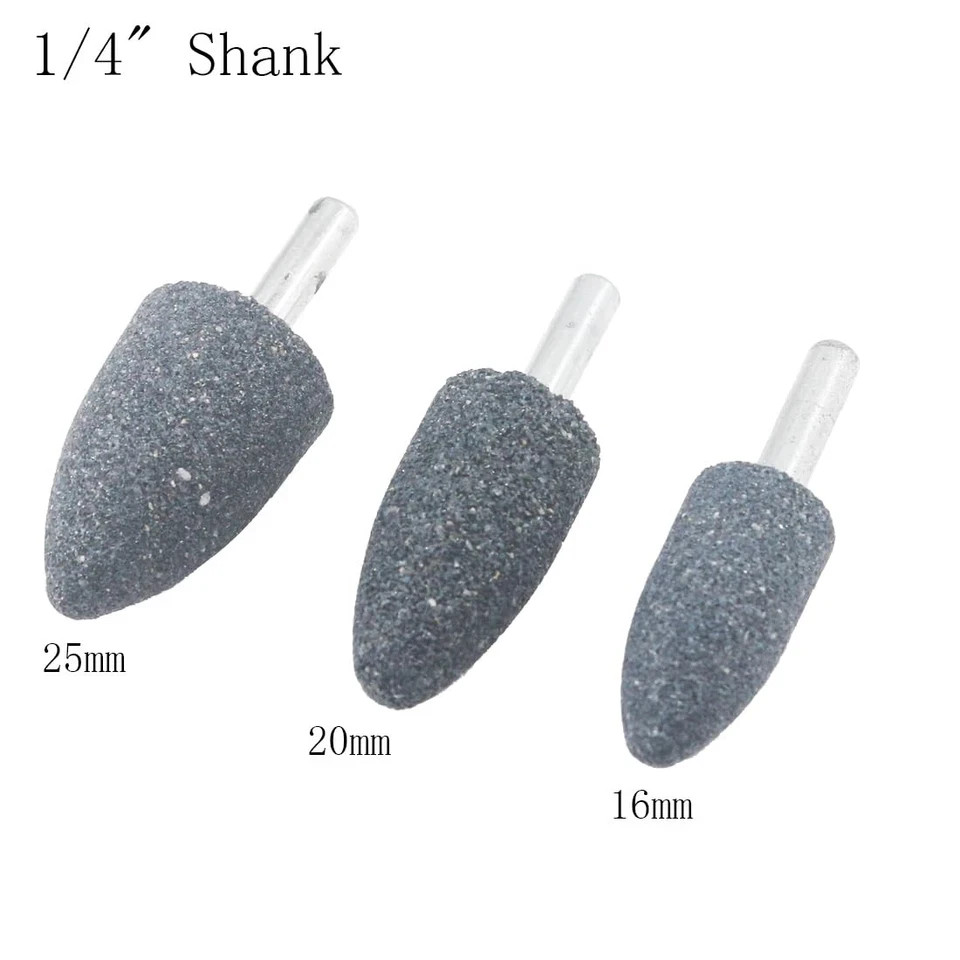 Inovsolid 8 Pcs Assorted Drill Grinding Stones 1/4 Inch Shank Various Shape A…