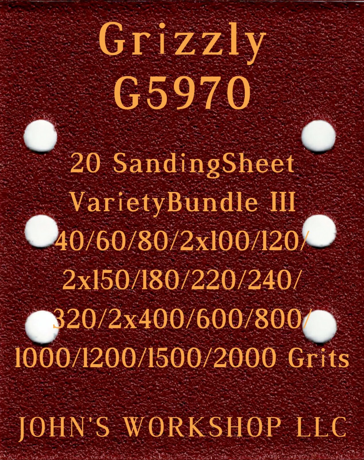 Grizzly G5970 – 17 Different Grits – 20 Sheet Variety Bundle III
