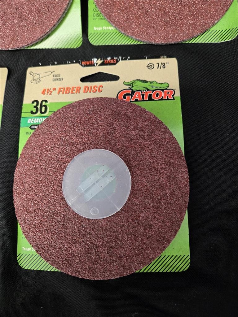 = Lot of 5 Gator Fiber Disc 60 Extra Coarse 4-1/2″ x 7/8″ 3 PK F64231 3073 NEW
