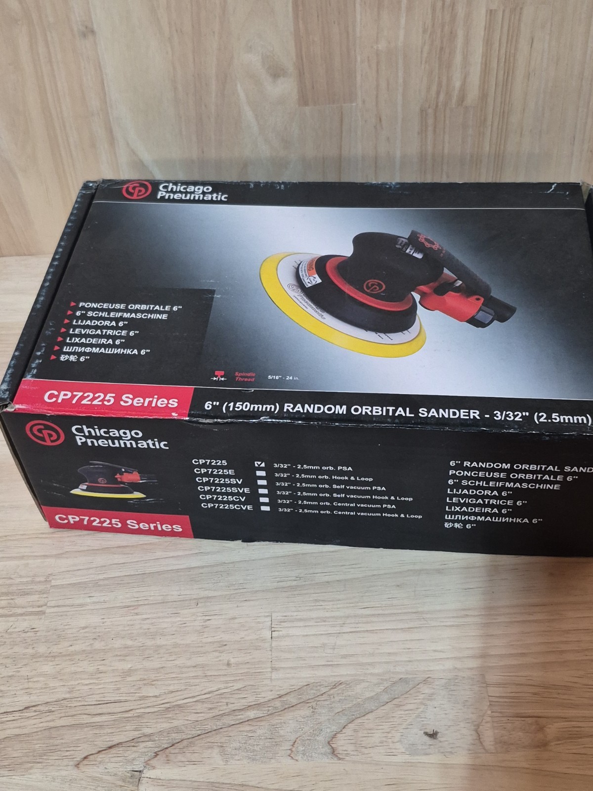 Chicago Pneumatic (CP7225) Random Orbital Sander Tool 6-Inch PSA 12000 RPM 3/32″