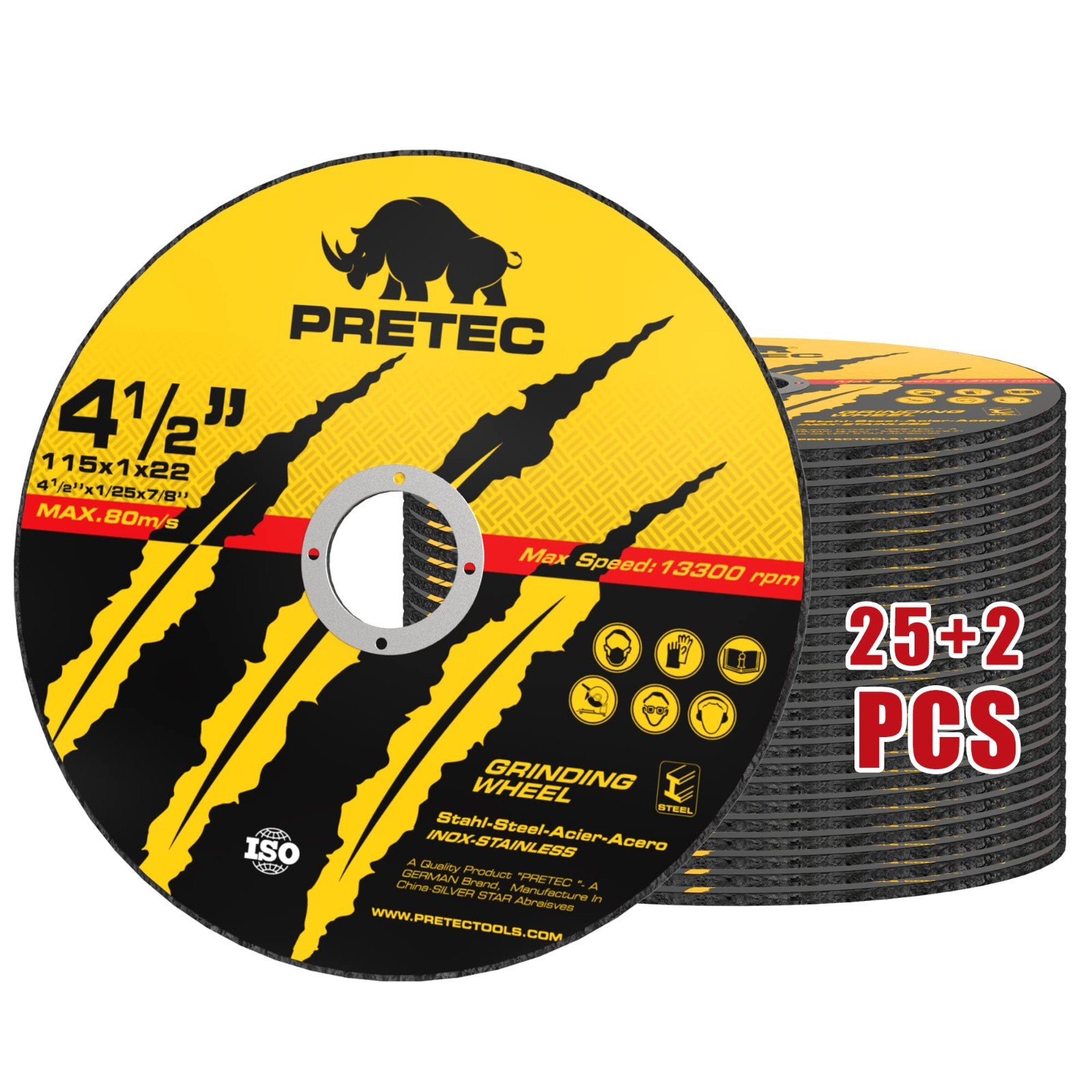 110PCS 4-1/2″ x .040″ x 7/8″ Cut off Wheels Stainless Steel Metal Cutting Discs