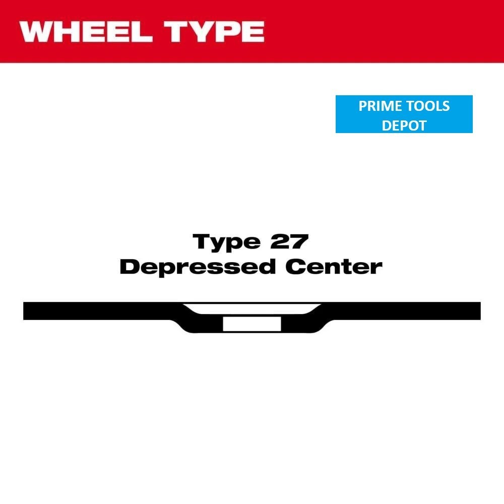Milwaukee 4-1/2” x 1/4” x 5/8- 11” Grinding Wheel (Type 27) 49-94-4585 USA