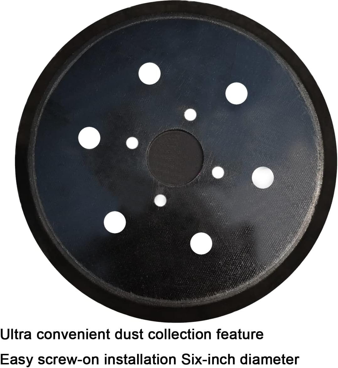 6 Inch 6 Hole Hook and Loop Replacement Sanding Pad for Ridgid R2611 Random