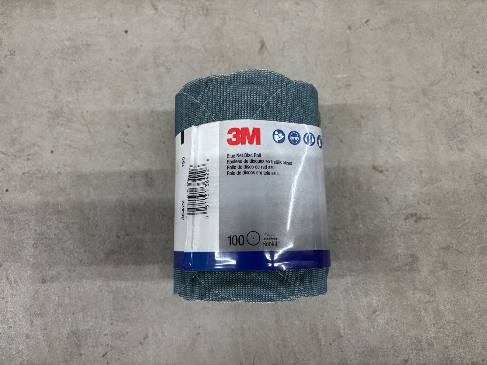 3M Blue Net Disc Roll 36422 150G 6″ Single QTY 100 Roll
