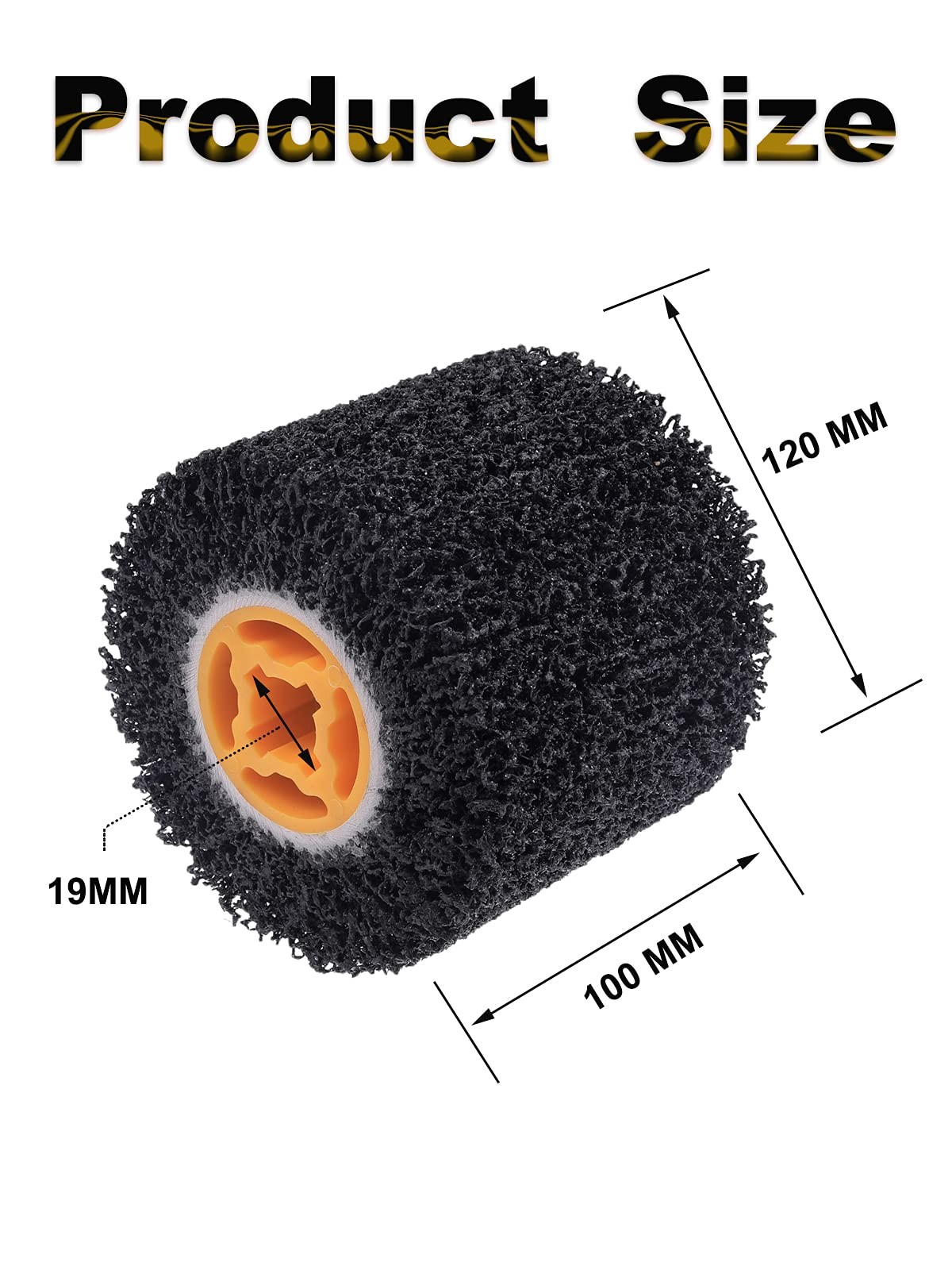 40 Grit Abrasive Drum Paint Rust Remover Wire Drawing Polishing Wheel 4.5×4″