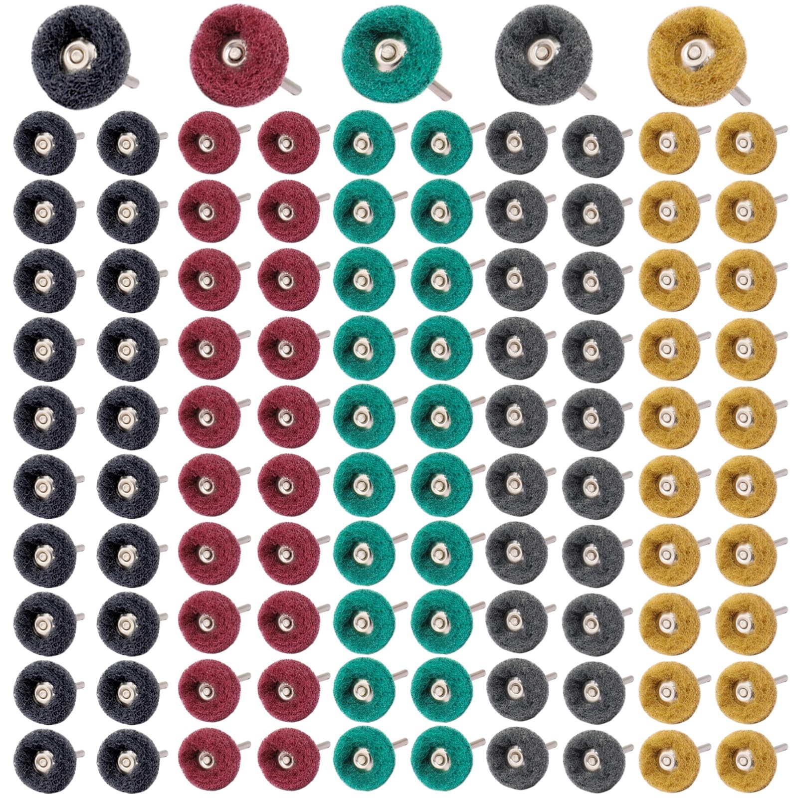 100 PCS Abrasive Buffing Wheels,1 inch Polishing Wheel Set for Proxxon Dremel…