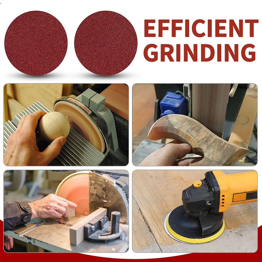 1″ to 7″ Inch Dry Sanding Discs Pads Hook & Loop Sandpaper Pads 40-2000 Grit
