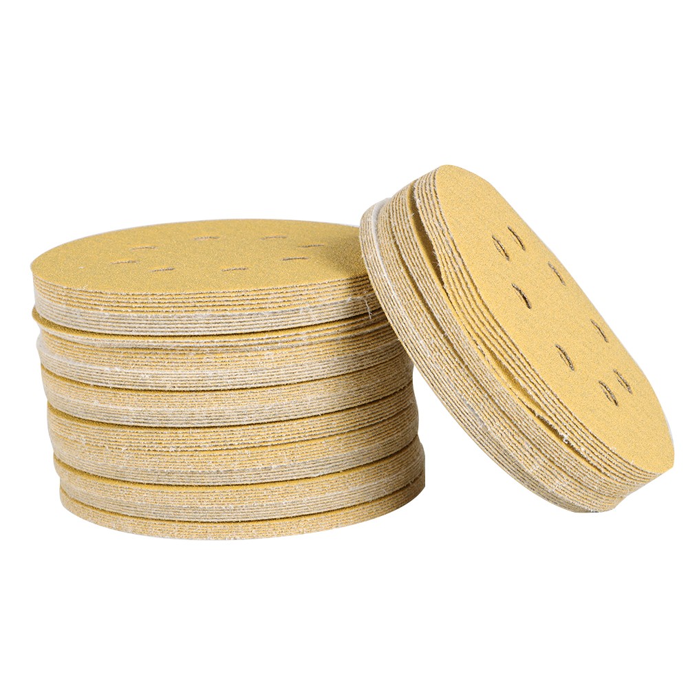 100 Pack 5 Inch 8-Hole 100 Grit Hook-and-Loop Sanding Disc Sander Paper
