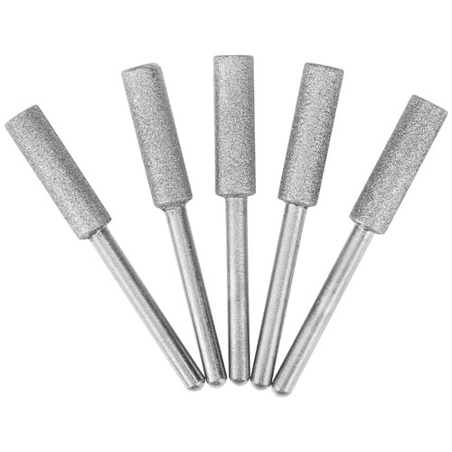 Coated Burr Chainsaw Sharpener Stone Set 4-5.5 Cylindrical File Chain Grinding
