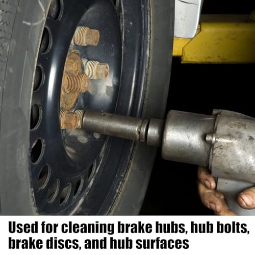 Wheel Hub Resurfacing Cleaner Tool Kit, Includes Grinding Head Adapter and 7