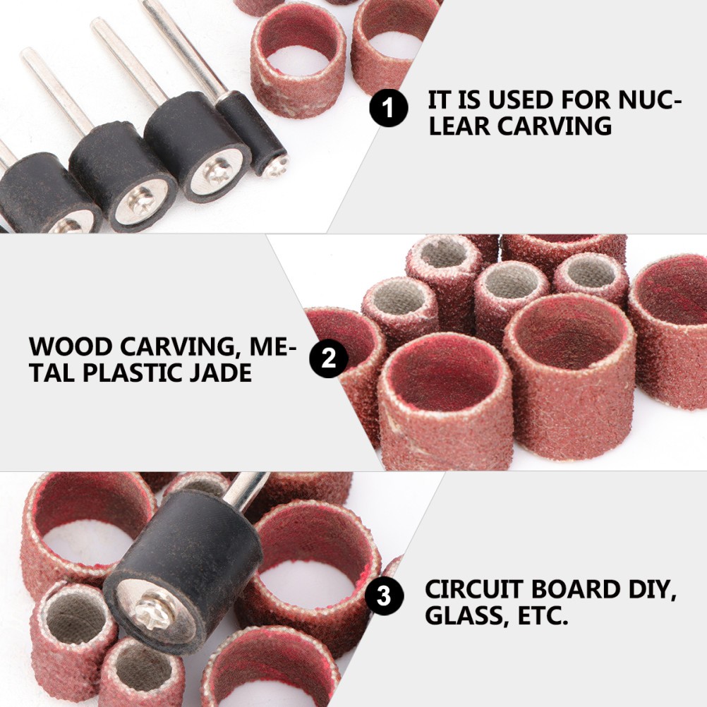 20 Pcs Automotive Sandpaper Rotary Tool Polishing Kit Grinder Sanding