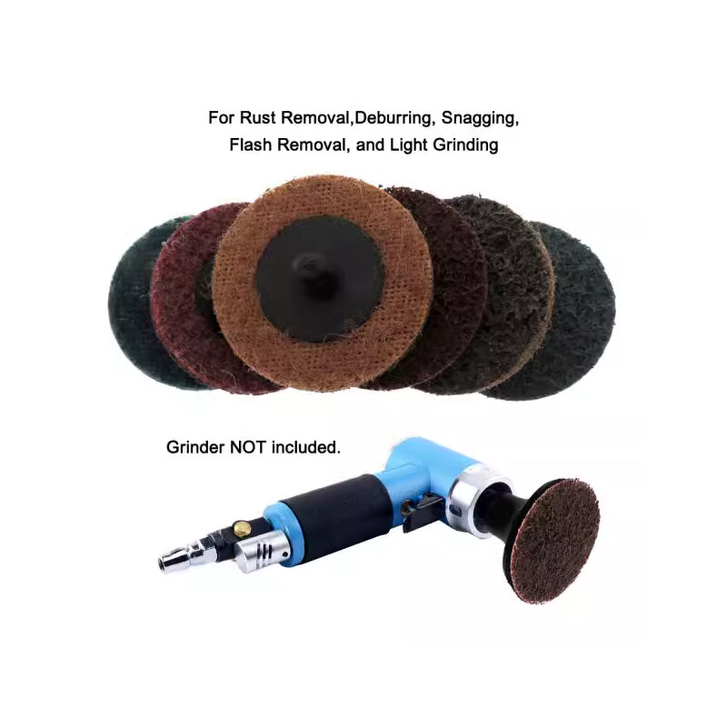 46 PCS 2″ Inch 50mm Type R Roll Lock Quick Change Discs Die Grinder Sanding Pads