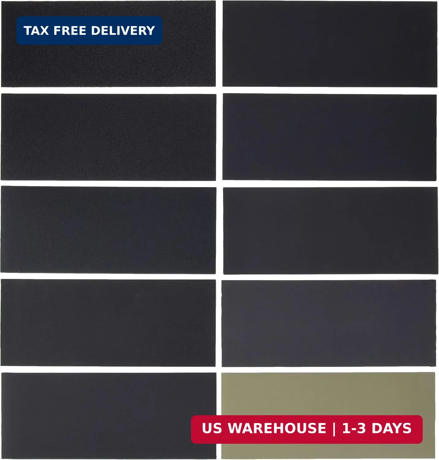 Premium 50 Sheet Assorted 3-2/3″ x 9″ Wet or Dry Sandpaper, Grits 150, 220, 320,