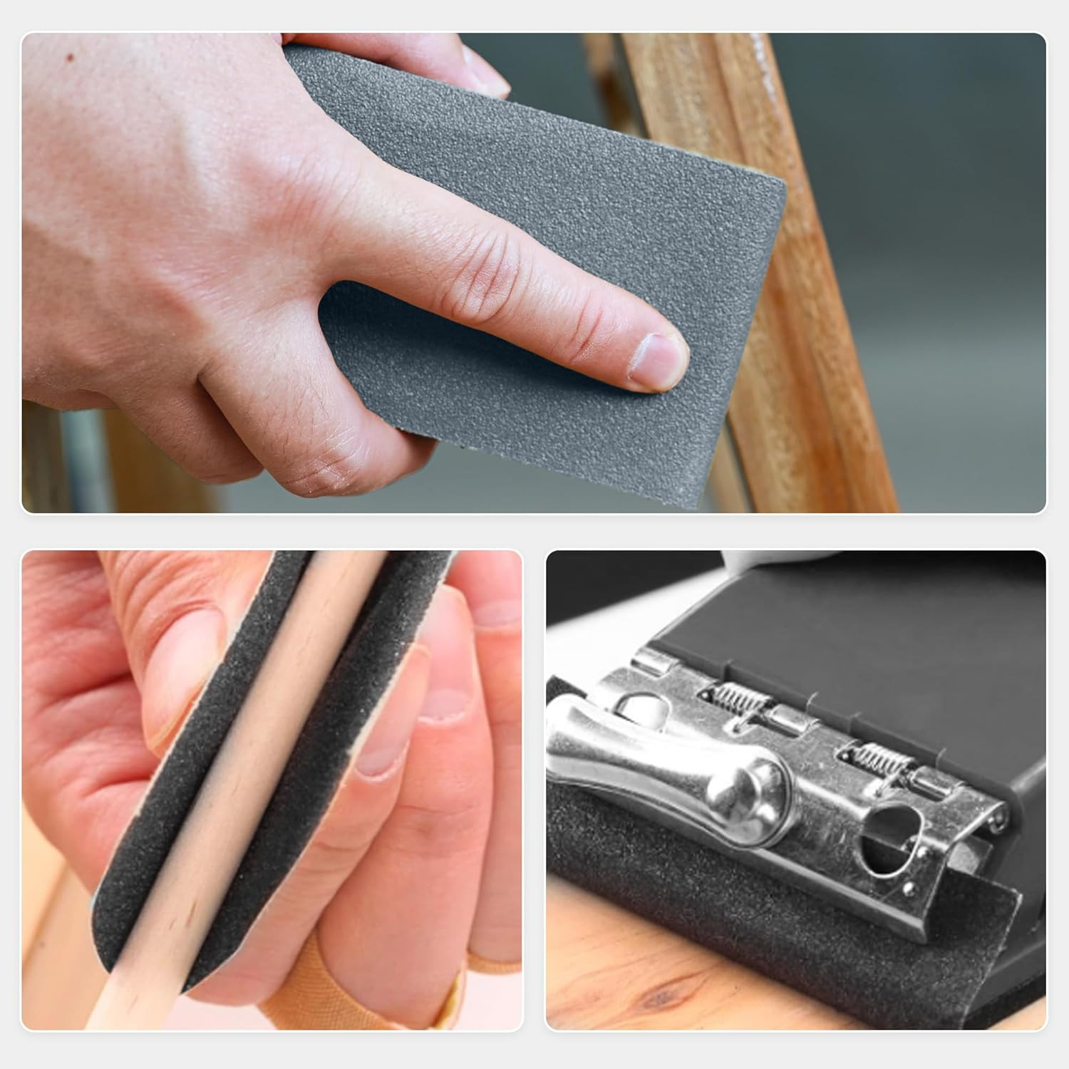 24Pcs Wet & Dry Sandpaper, 120 to 3000 Grit Sand Paper Assortment for Wood Furni