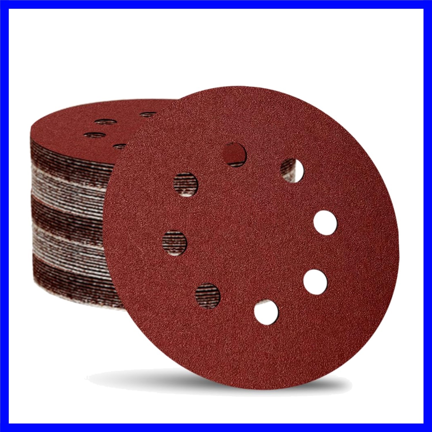 5-Inch Hook and Loop Sanding Discs, 220 Grit, 52 Count – Quick Change Design