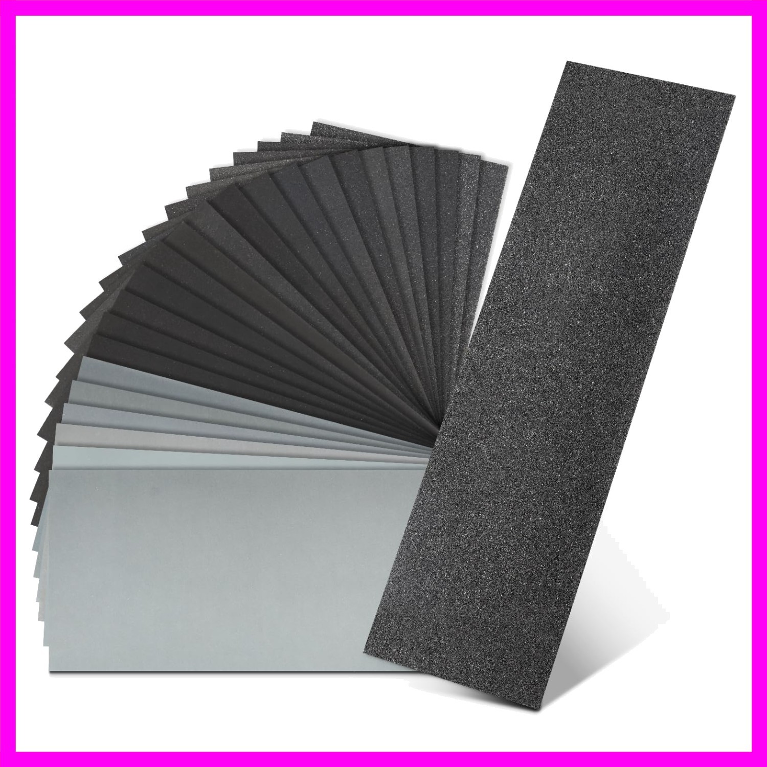 24PCS Sandpaper Assortment 12 Grits Wet Dry Sandpaper Sheets,Silicon Carbide …