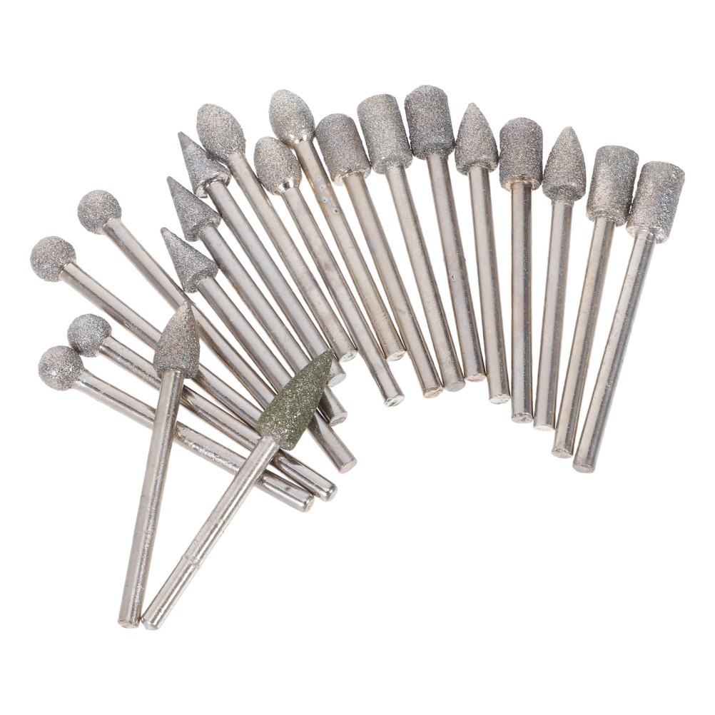 20 Pcs Grinder Tools Engraving Bit Abrasive Mounted Points Grinding Drilling