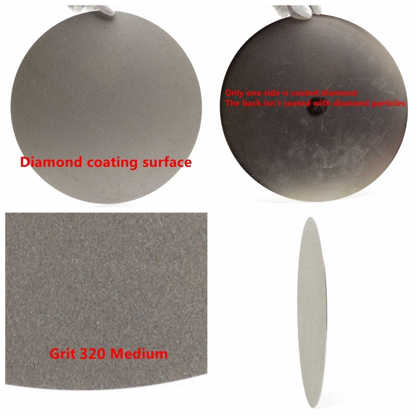 8″ Diamond Grinding Disc Grinder Wheel No Hole Polishing Flat Lap for Jewel Rock