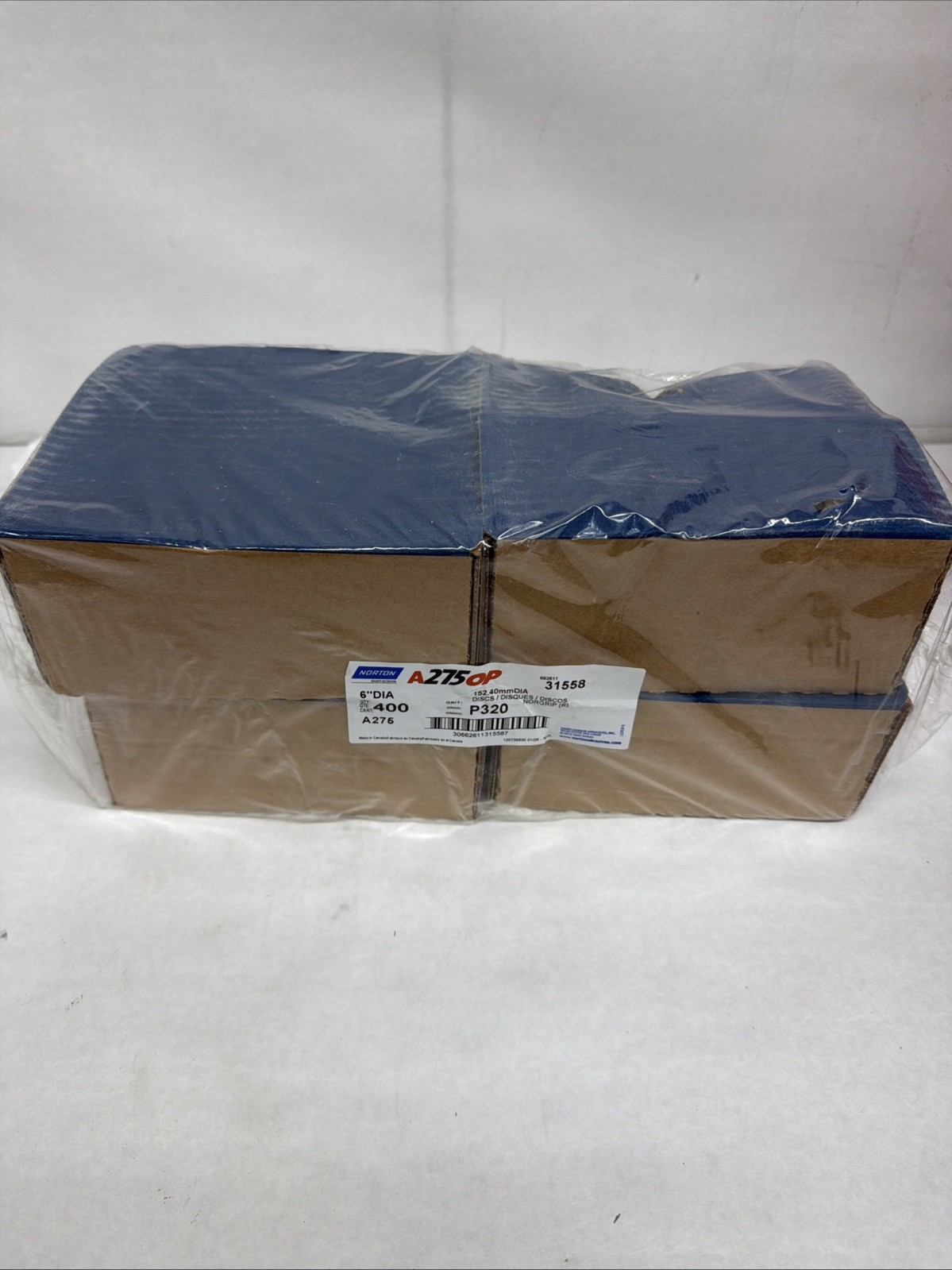 Norton 66261131558 6″ A2750P No-Fil AO Paper H&L Discs Fine P320 Grit 400 pack