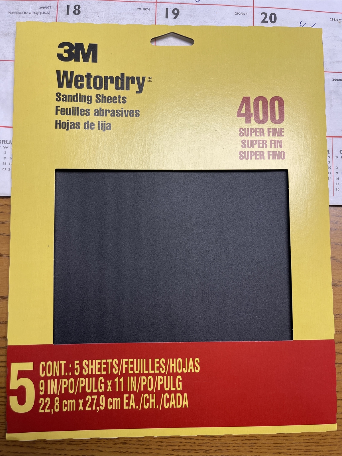 3M 9085 Wet Dry Sandpaper, 9″ x 11″ Super Fine 400 Grit, 5-Pack wet or dry NEW