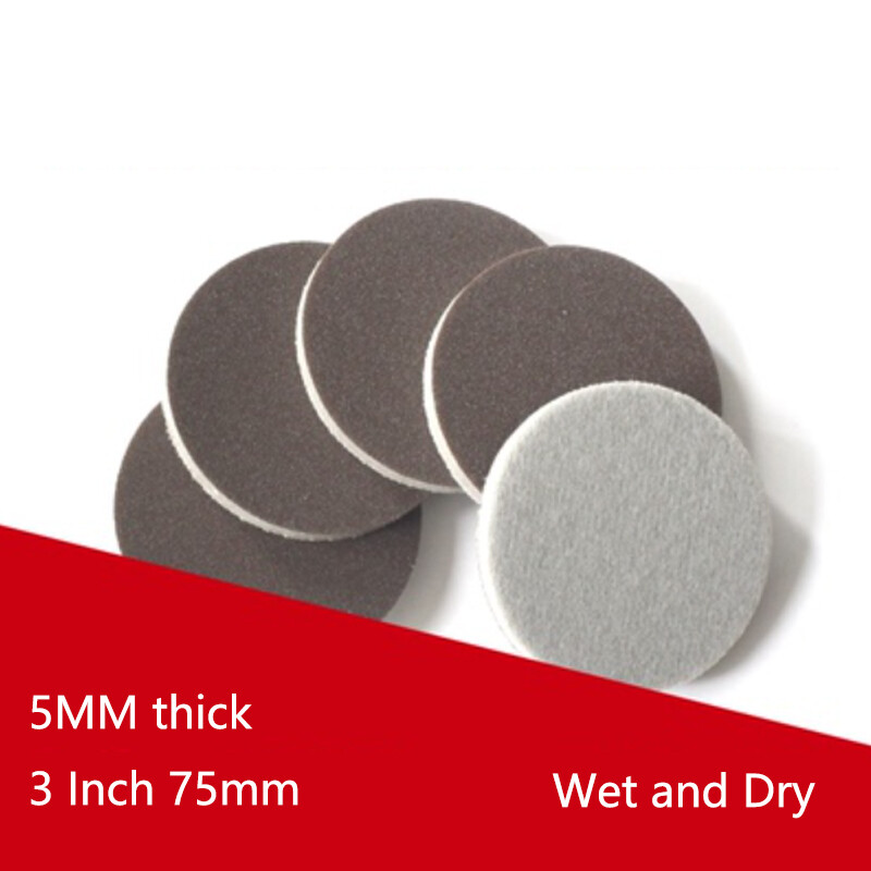 3 Inch 75mm Wet and Dry Sanding Discs Hook and Loop Sandpaper Pads 300-2000 Grit