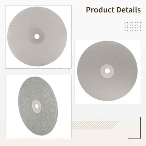 6 PCS Diamond Polishing Disc Set, 6 Inch Diamond Flat Lap Discs,