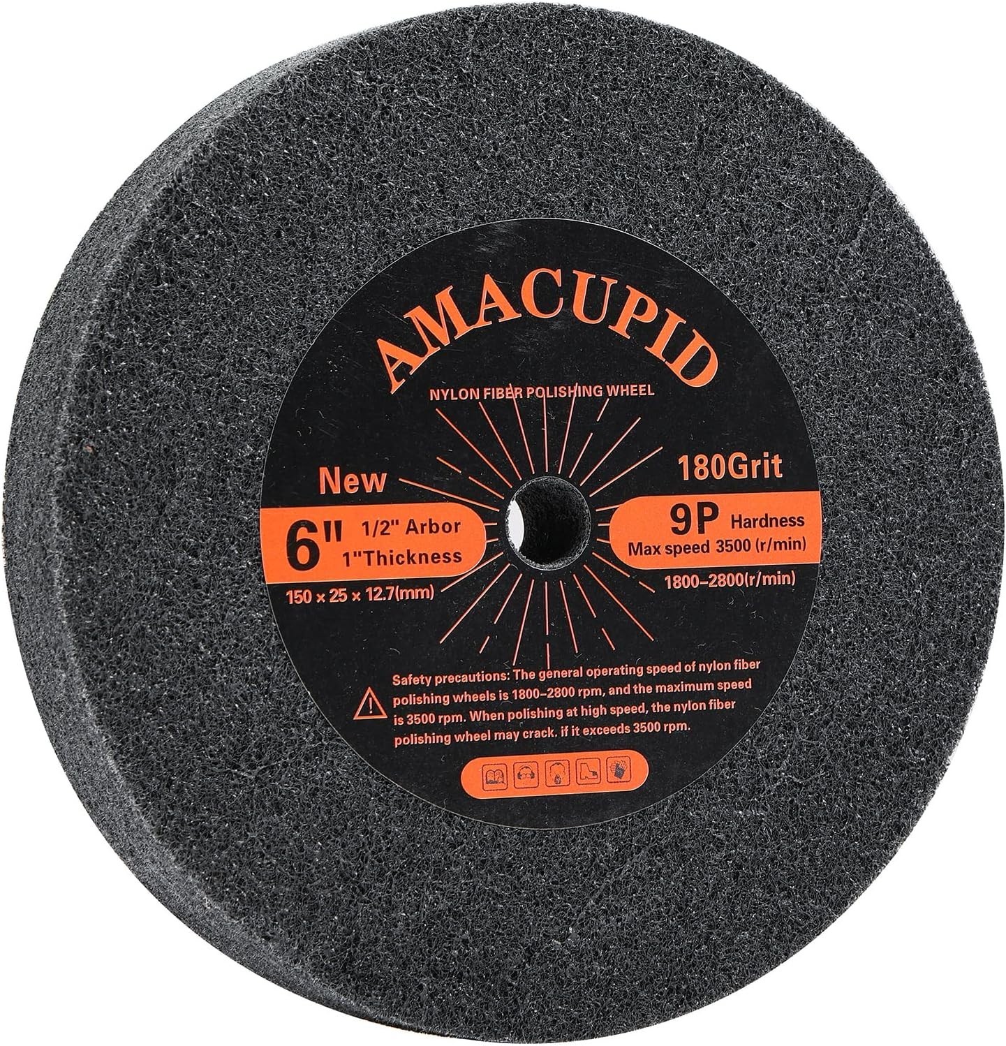 Durable Silicon Carbide Buffing Wheels – 6-Inch Nylon Polishing for Metal Work