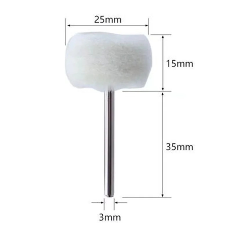 10Pcs 3mm Shank Mini Grinding Sanding Head Abrasive Disc Felt Buffing Whee – NEW