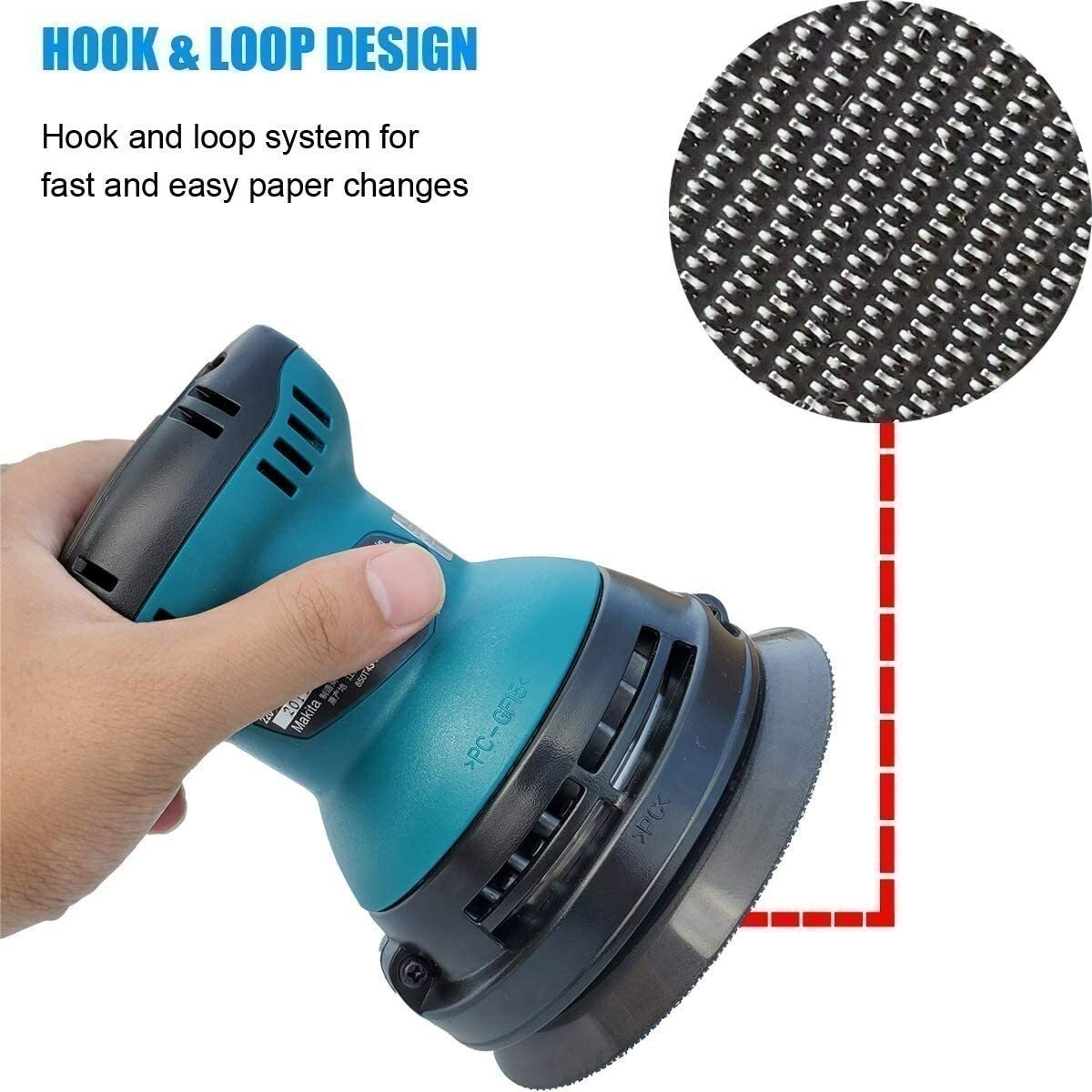 2x 5inch Orbital Sander Replacement Pad Hook Loop for Dewalt/Makita/Porter Cable