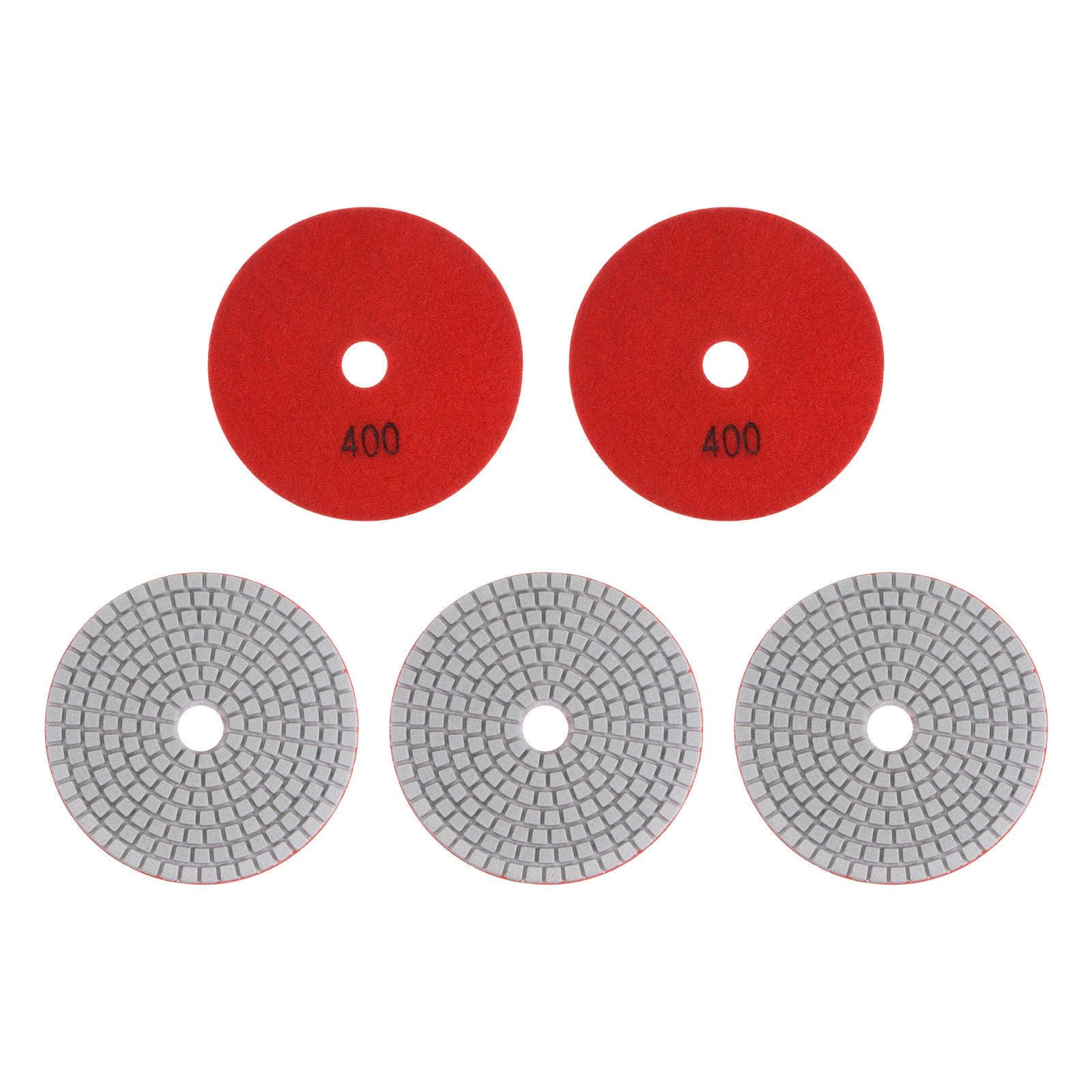 5pcs 4″ Grit 400 Diamond Polishing Pad Wet/Dry for Stone Concrete Marble Quartz