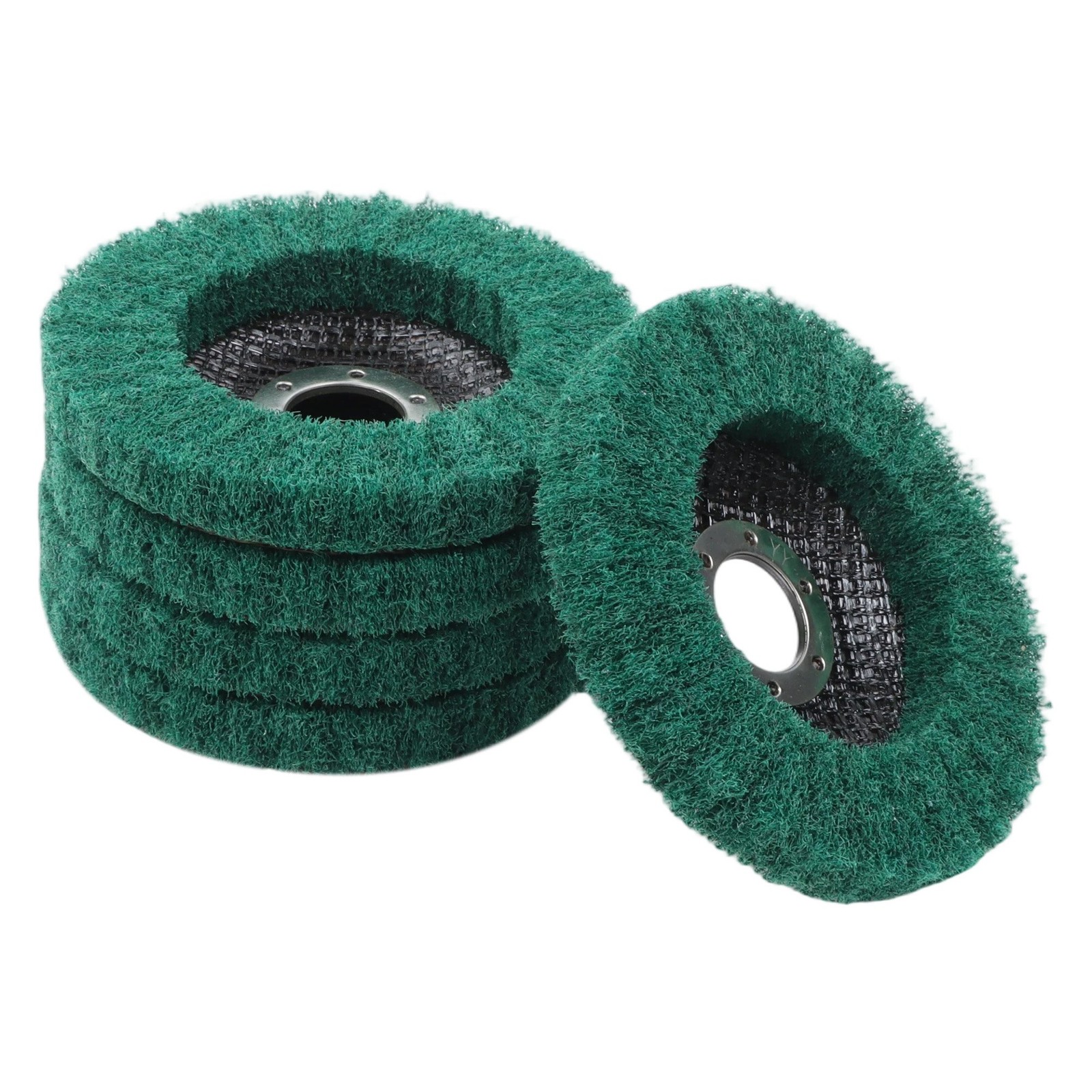 10 Pack: 4-1/2″ x 7/8″ Scour Flap Discs Grinding Sanding Discs (180 & 320 Grit)