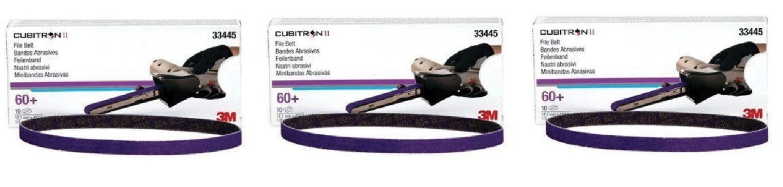 3M 33445 Cubitron II 1/2″ x 18″ File Belt – 10 Belts/Box (3 Pack)