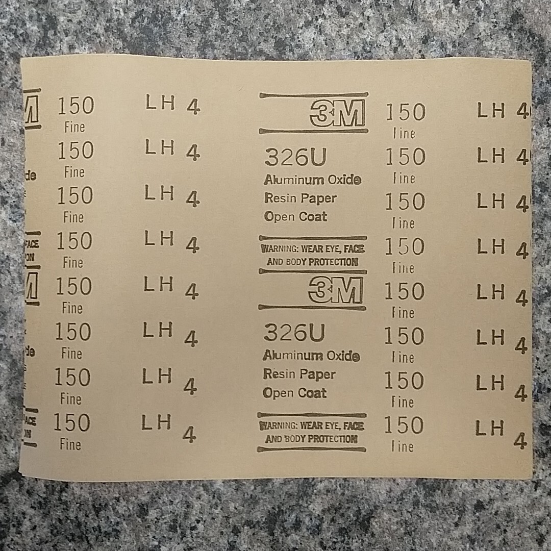 3M 150 Fine Grit Aluminum Oxide Resin Sandpaper Paint Wood Metal 10 Sheets