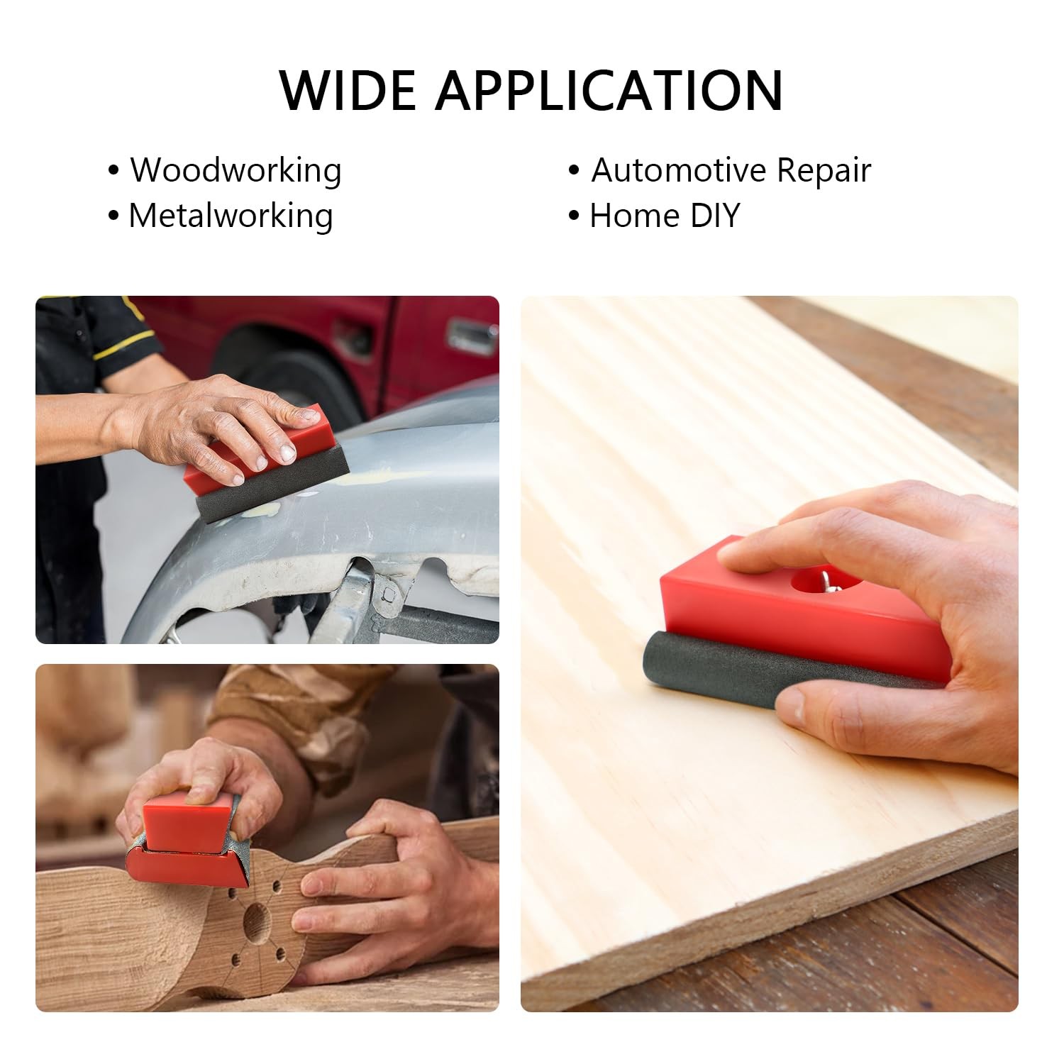 SCOTTCHEN Hand Sanding Blocks Auto Body, 25pcs Sandpaper Woodworking…