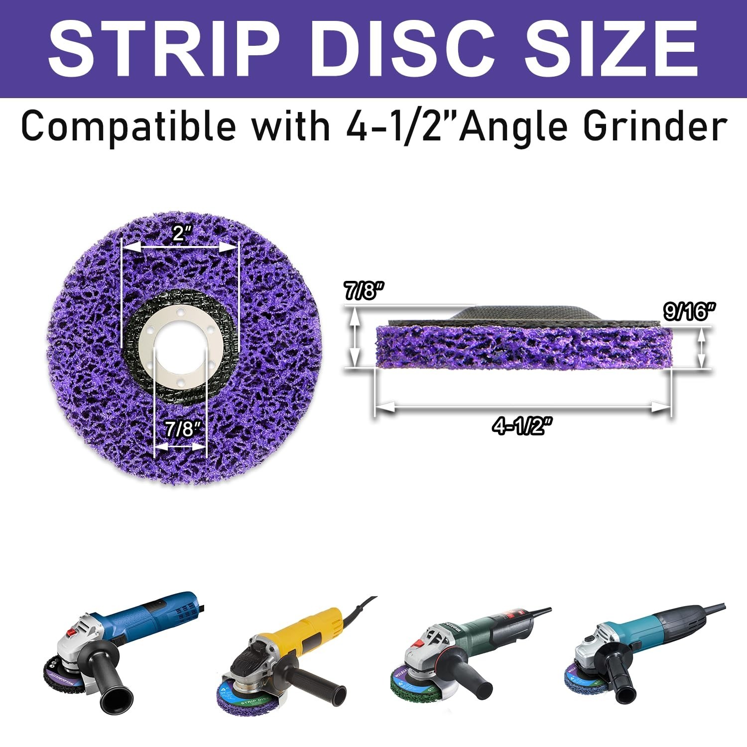 Angle Grinder Stripping Discs – 12 Pack of 4.5 Inch for Efficient Debris Removal