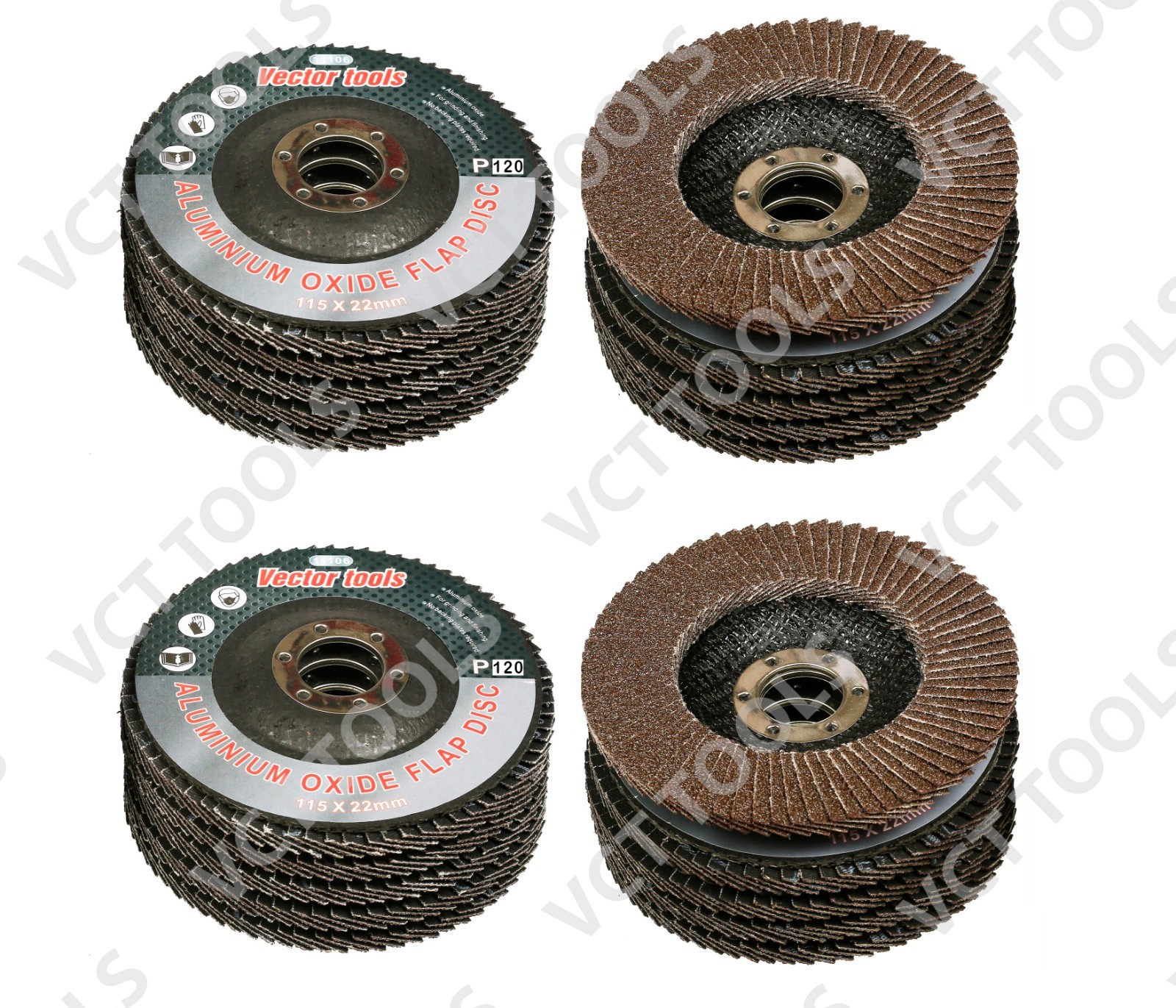 20-Pack 4-1/2″ Flap Discs 40-180 Grit 7/8″ Arbor 13,300 RPM Metal Grinding Wheel