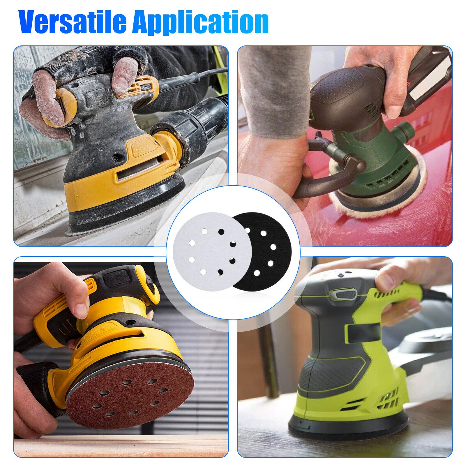 2PCS 5in Sponge Foam Cushion Orbital Sander Interface Buffer Pad Accessories