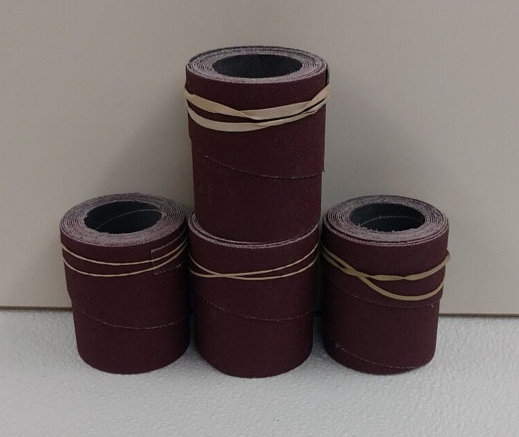 Four pre-cut rolls 80 grit sandpaper for Jet 16-32 sanders.