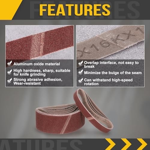 4″x36″ Sanding Belts – 30 Pcs 80/120 Grit for Knife Sharpening & Metal Work