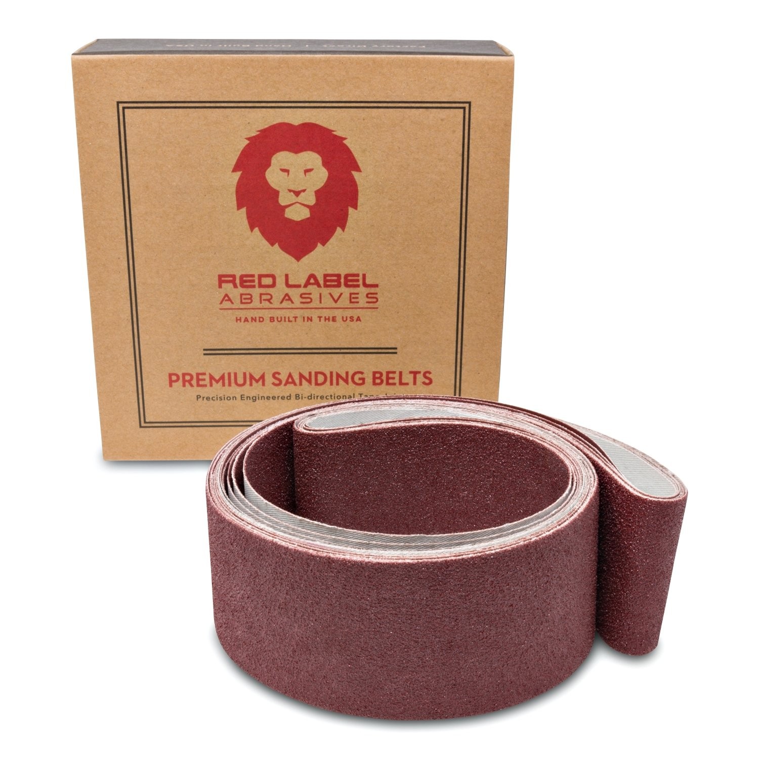 Red Label Abrasives 2 X 42 Inch 100 Grit Flexible Aluminum Oxide Multipurpose Sa