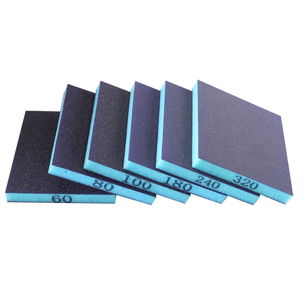 Premium Sanding Blocks Wet & Dry Foam Pads for Craft and Polishing 6 pack