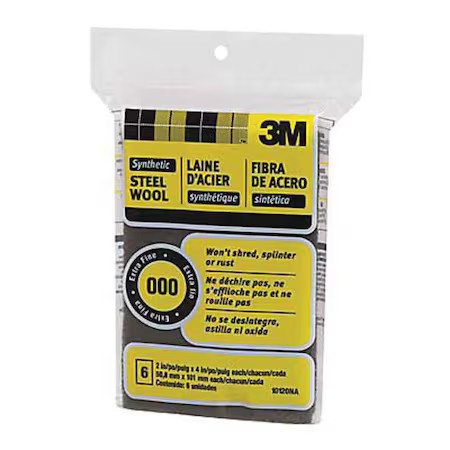 3M 70070594885 Sanding Wool Pad, Extra Fine, Gray, Pk18