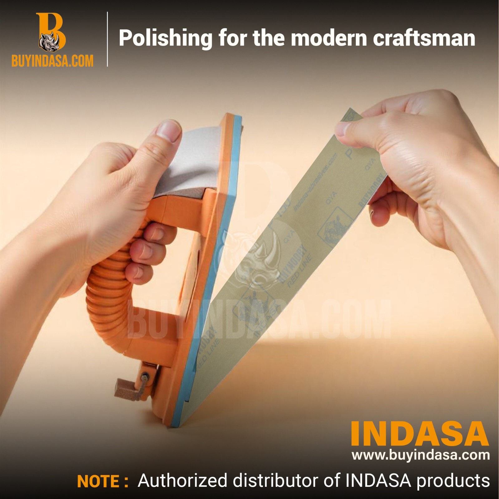 Indasa 2.75″ PSA Sandpaper Roll Rhynostick 27 Yard Rhynostick 36-600 Grit Range
