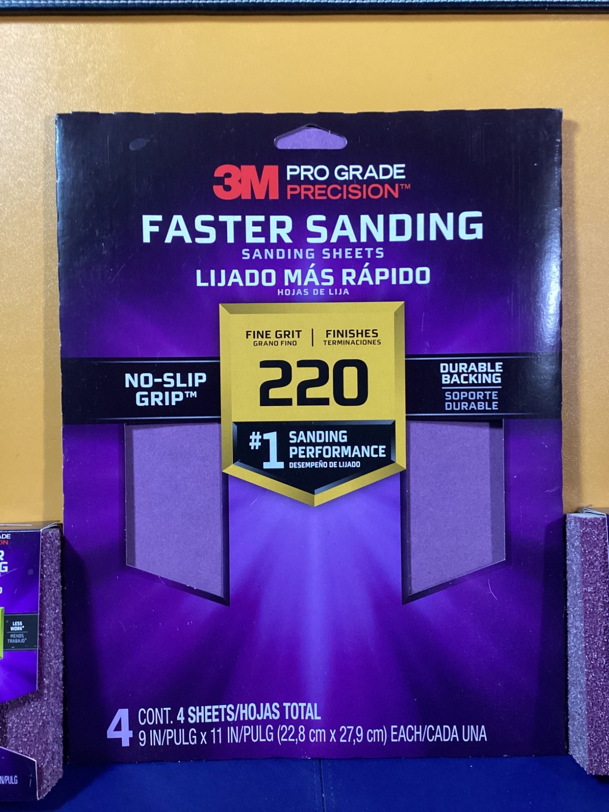 3M PRO GRADE PRECISION FASTER SANDING 4 SHEETS & TWO 36 X-COARSE SPONGES NEW