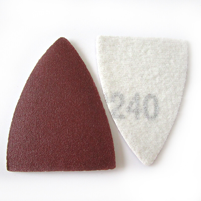 38x52mm Triangle Sanding Disc Pad Hook Loop Sandpaper Grit 60 80 120 180 240 320