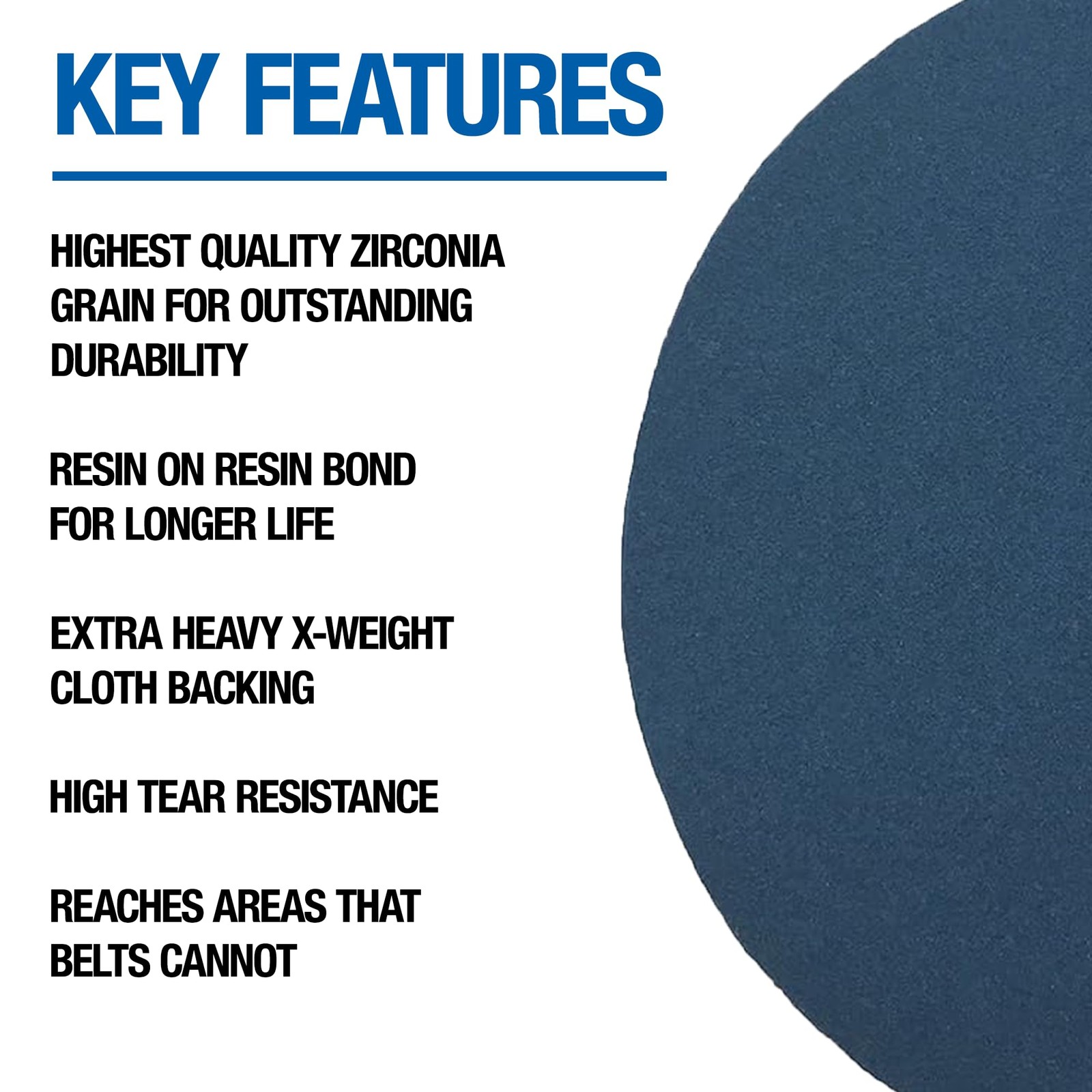 Zirconia Floor Sanding Edger Discs 7″ x 5/16″ Hole Grit 50X 25 Pack