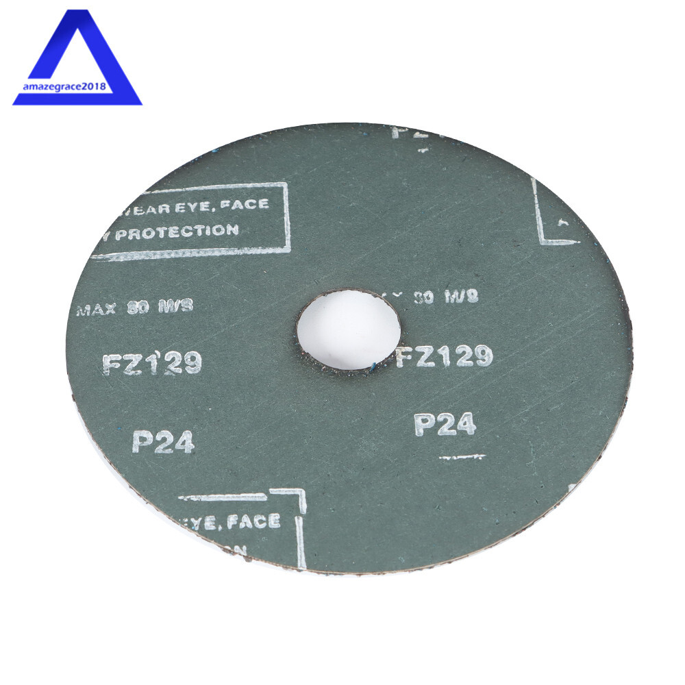 25Pcs 5″/4.5″ 24 Grit & 36 Grit Zirconia Resin Fiber Disc Grinding Sanding Discs