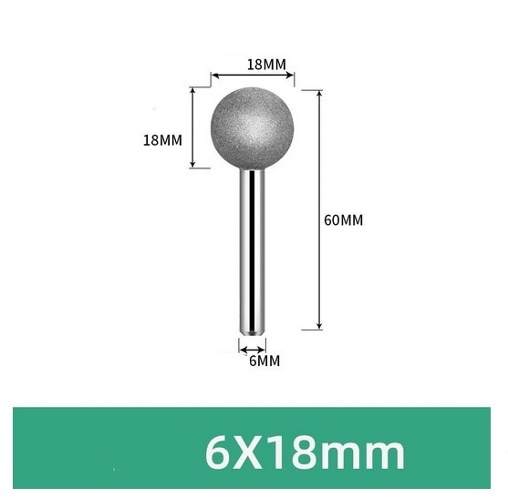 4mm~18mm Diamond Burr Grinding Head Drill 3/6mm Shank Carbide Rotary Tools File